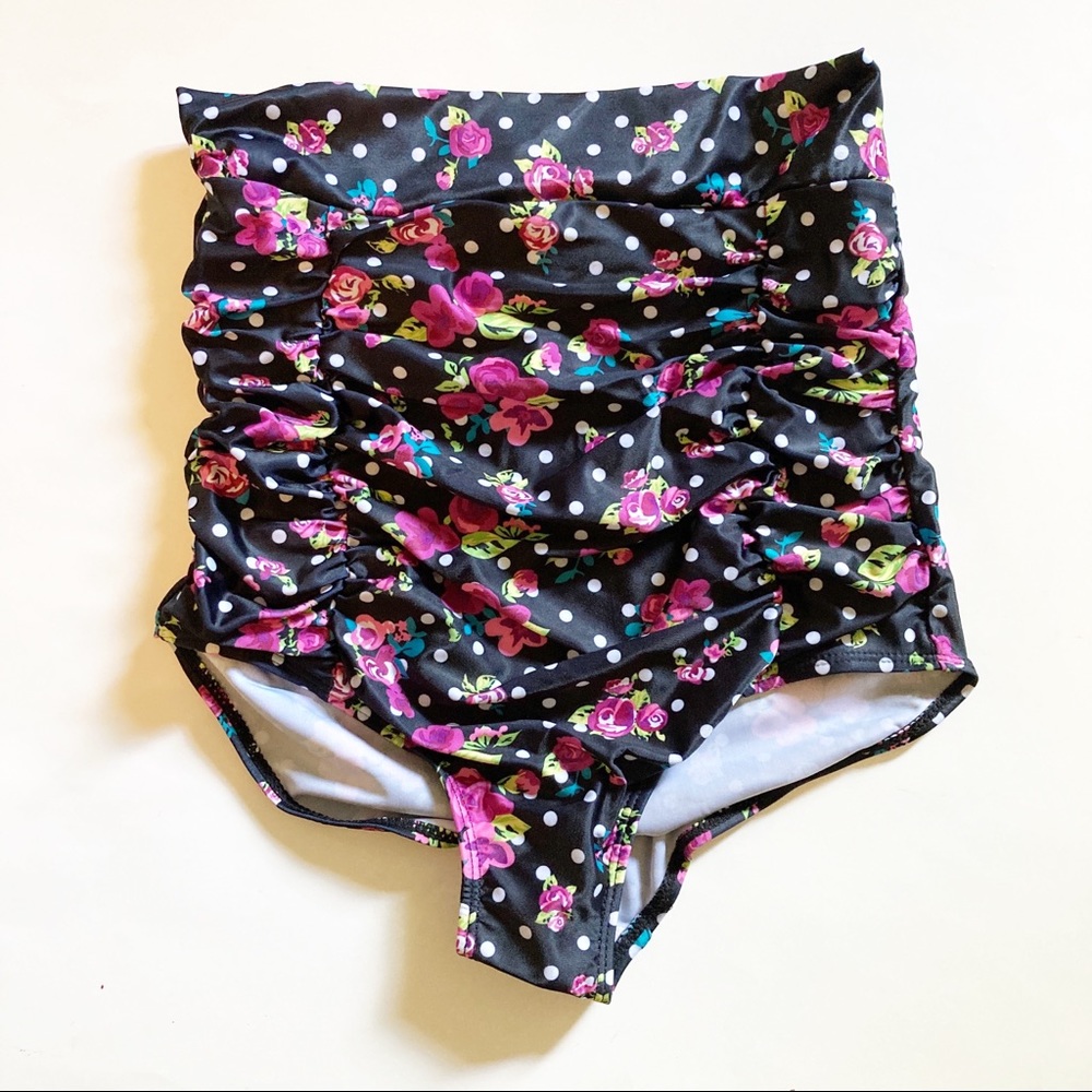 NWOT Black floral high waisted bikini 4XL - Picture 8 of 11